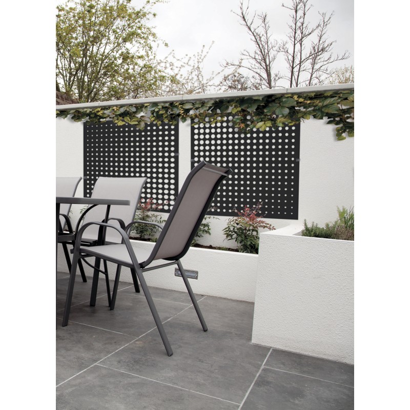 Panneau décoratif anthracite MOON 1 x 1 m Nortene - Boutique en ligne Nortene