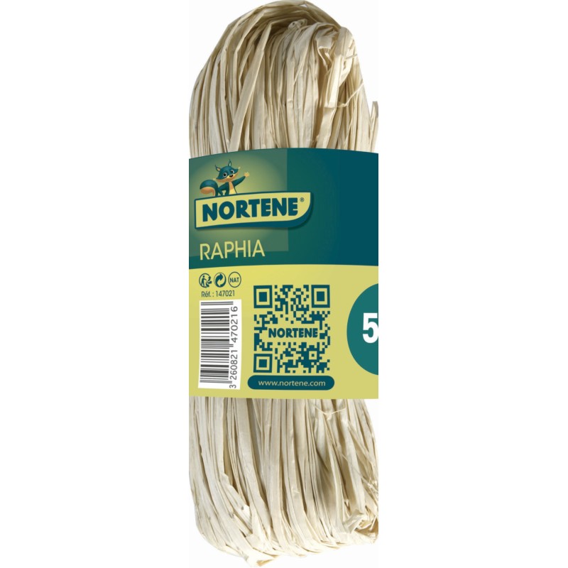 Raphia naturel RAPHIA 50 g - Boutique en ligne Nortene