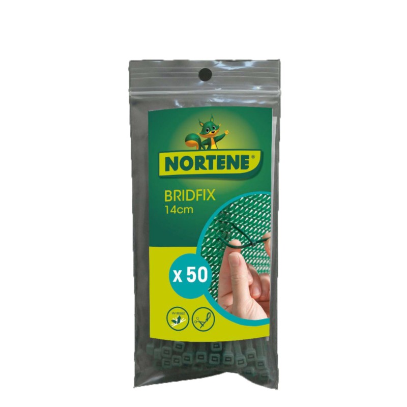 Colliers de fixation 3,2 mm x 14 cm BRIDFIX vert Nortene - Boutique en ligne Nortene