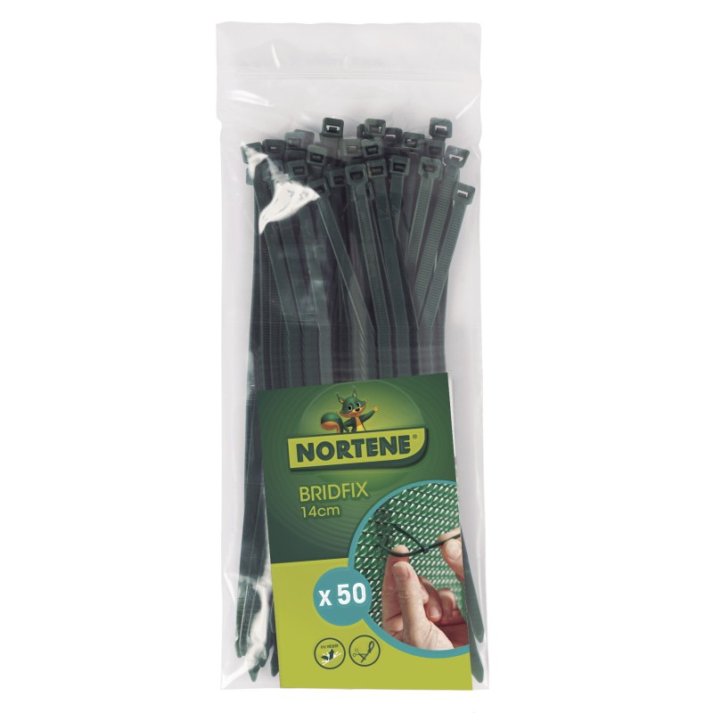 Colliers de fixation 3,2 mm x 14 cm BRIDFIX vert Nortene - Boutique en ligne Nortene