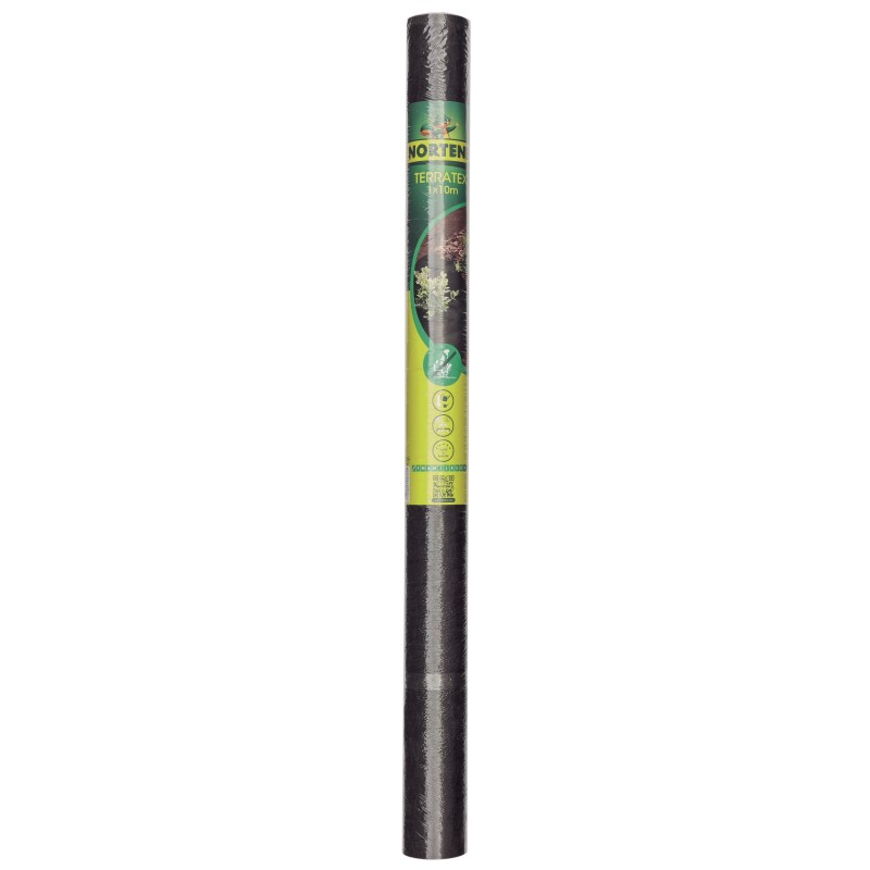 Paillage en tissu polyester Terratex 1 x 10 m couleur noire 80 gm² Nortene - Boutique en ligne Nortene