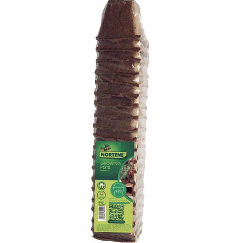 Pots 100 % biodégradables GROWING POT Ø 6 cm Nortene - Boutique en ligne Nortene