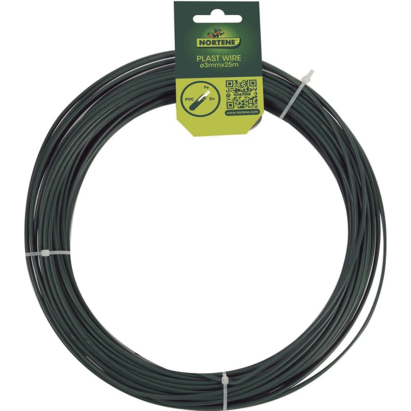 Fil de fer galvanisé 23 mm x 25 m PLAST WIRE Nortene - Boutique en ligne Nortene