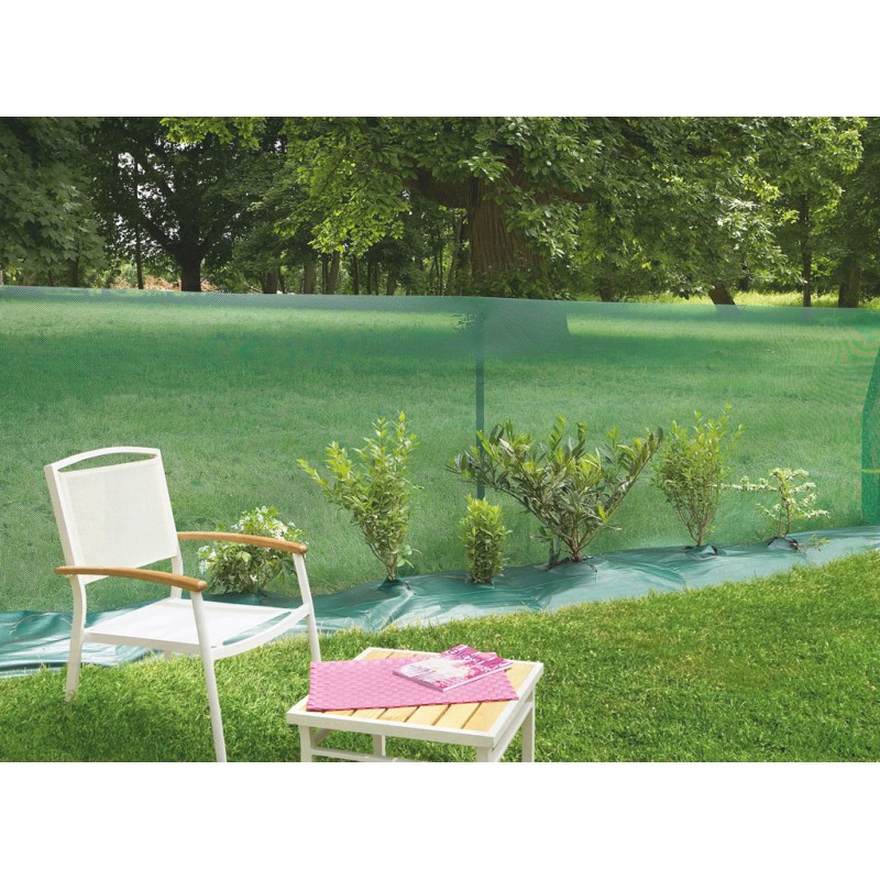 Grillage plastique vert 1X3M, Idéal Garden, maille H.5 x l.5 mm