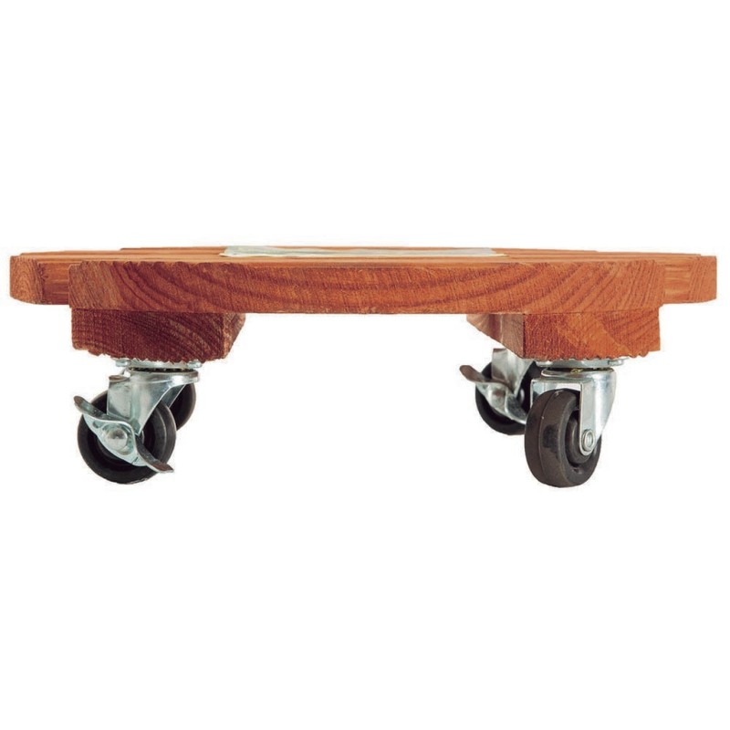 Support rond roulant en bois ø 0,30 m FLORA ROLL LASURE Nortene - Boutique en ligne Nortene