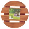 Support rond roulant en bois ø 0,30 m FLORA ROLL LASURE Nortene - Boutique en ligne Nortene