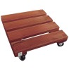 Support roulant en bois 0,30 x 0,30 m FLORA ROLL LASURE Nortene - Boutique en ligne Nortene