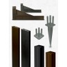 Poteau en aluminium 1,15 x 0,06 m ALUPOST marron Nortene - Boutique en ligne Nortene