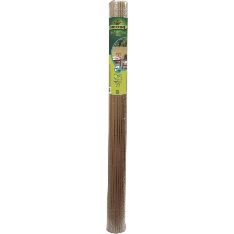Canisse synthétique PLASTICANE OVAL 1,5 x 3 m Beige Nortene