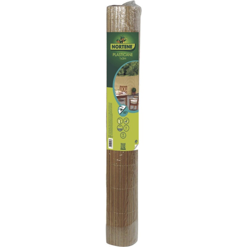 Canisse synthétique PLASTICANE OVAL 1 x 3 m Beige Nortene