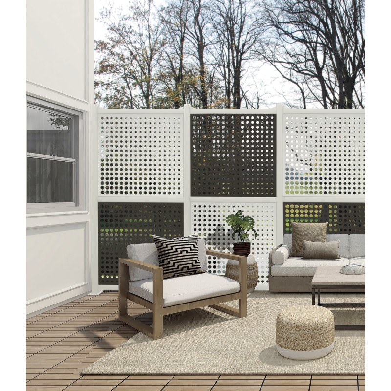 Panneau décoratif blanc MOON 1 x 1 m Nortene - Boutique en ligne Nortene