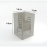 Housse extérieure pour chaises empilées 70 x 70 x h 110 cm