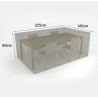 Housse table rectangulaire + 4 housses chaises 225 x 145 x h 90