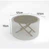 Housse extérieure pour table ronde 125 x 125 x h 70 cm