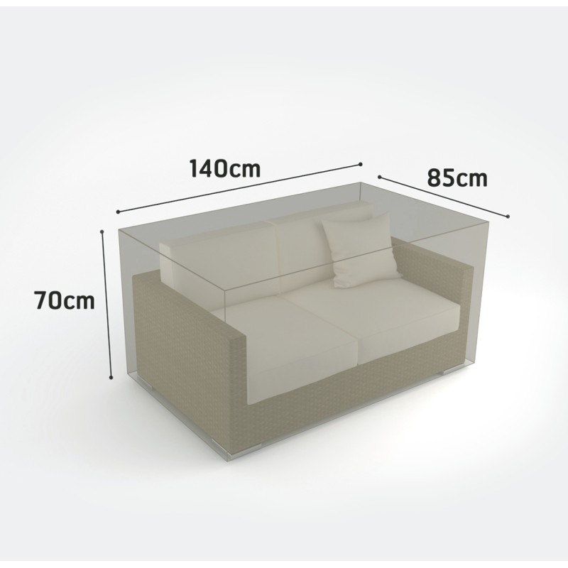Housse extérieure pour canapé 2 places 140 x 85 x h 70 cm