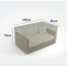 Housse extérieure pour canapé 2 places 140 x 85 x h 70 cm