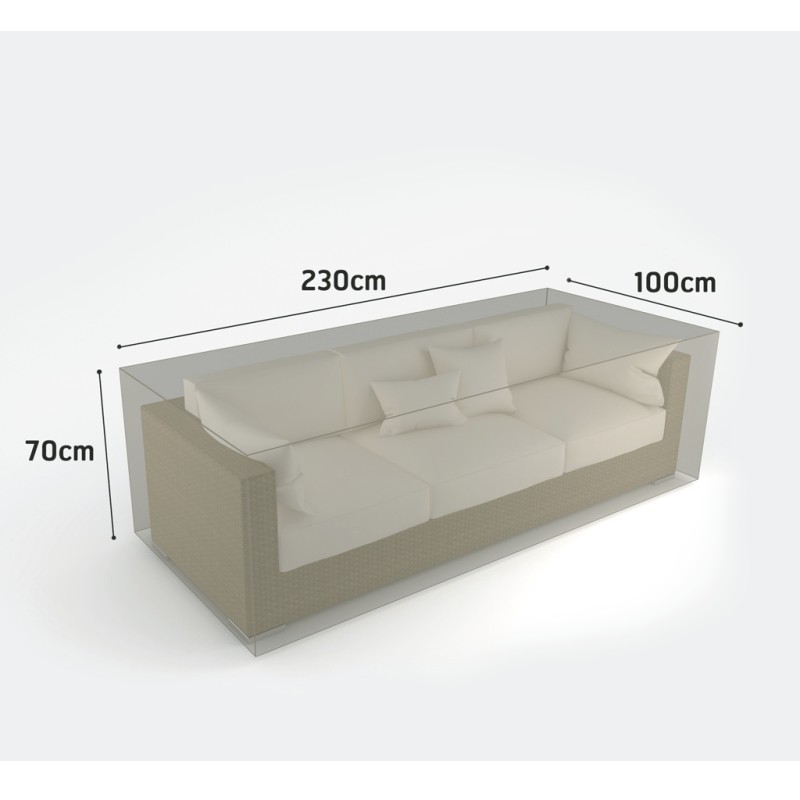 Housse extérieure pour canapé 3 places 2,3 x 1 x h0,7 m