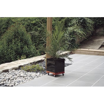 Support roulant en bois 0,40 x 0,40 m NORT FLORA ROLL LASURE Nortene - Boutique en ligne Nortene