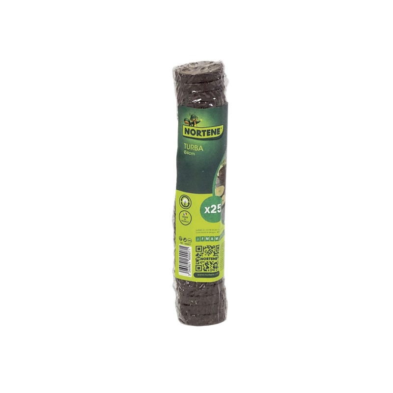 Pastilles de tourbe TURBA Nortene – 4 cm, naturelles, réhydratables, pour semis et boutures