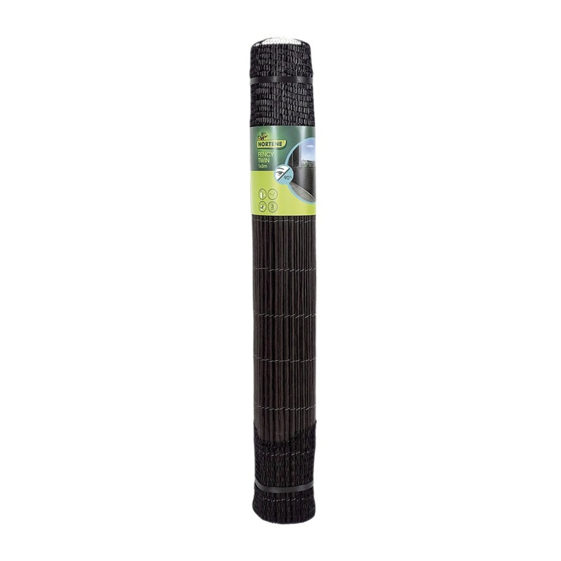 Canisse synthétique imitation canisse naturelle 1 x 3 m occultation très élevée Nortene FENCY TWIN