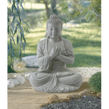 Statue Buddha en Fibre de Verre et Argile - Décoration Extérieure Zen