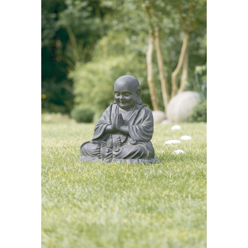 Statue Happy Buddha en Fibre de Verre et Argile 50 x 38 x 53 cm Nortene