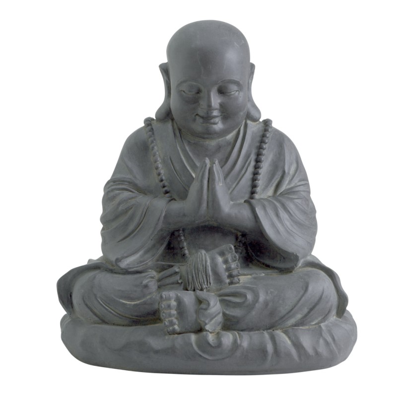 Statue Happy Buddha 53 cm - Fibre de Verre et Argile pour Ambiance Zen