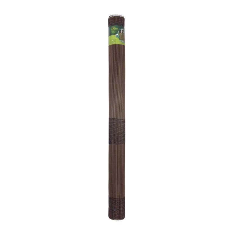 Canisse Synthétique Marron Imitation Canisse Naturelle 2x3 m avec Haute Occultation et Traitement Anti-UV