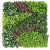 Panneau Vertical Exclusif - Design Naturel avec Feuilles et Fleur Rouge