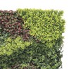 Panneau Vertical Exclusif - Design Naturel avec Feuilles et Fleur Rouge