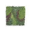 Panneau Vertical Exclusif - Design Naturel avec Feuilles et Fleur Rouge