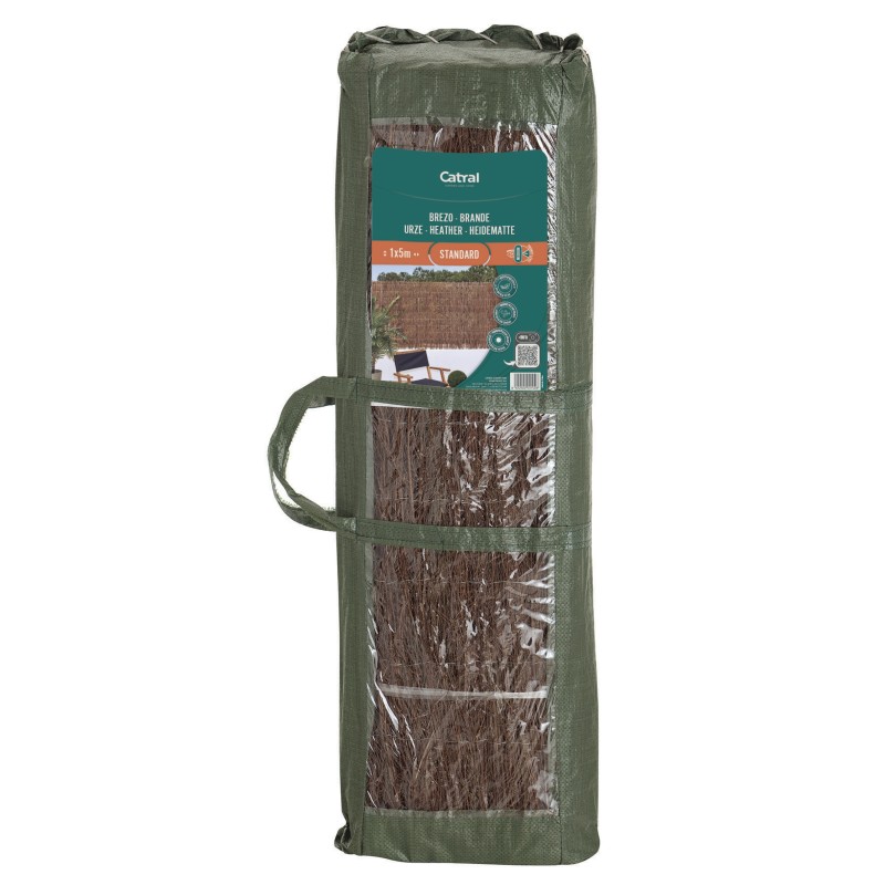 BRUC BASIC - Brise-vue en bruyère naturelle 1x5m - Protection et esthétique pour votre jardin ou terrasse