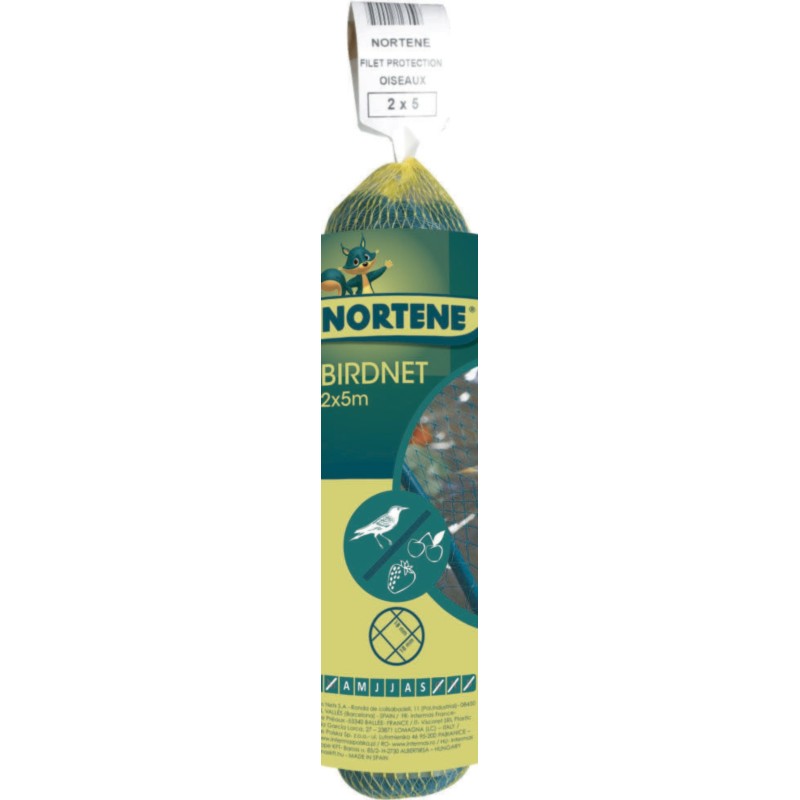 Filet de protection anti-oiseaux 2 x 5 m vert BIRDNET Nortene - Boutique en ligne Nortene