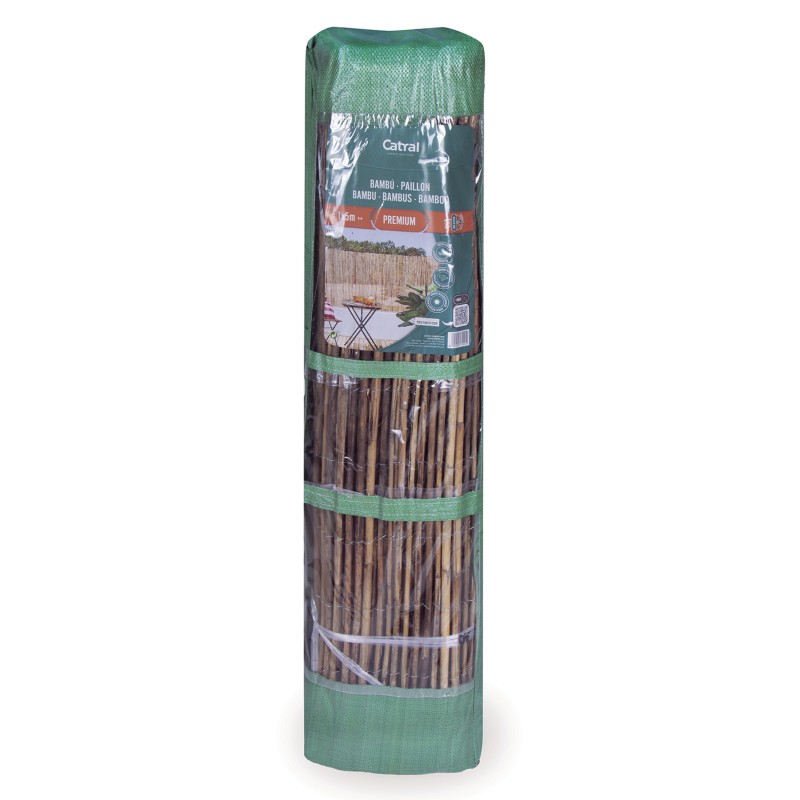 Canisse bambou entier BAMBOO EXCEL 2 x 5 m Naturel Nortene