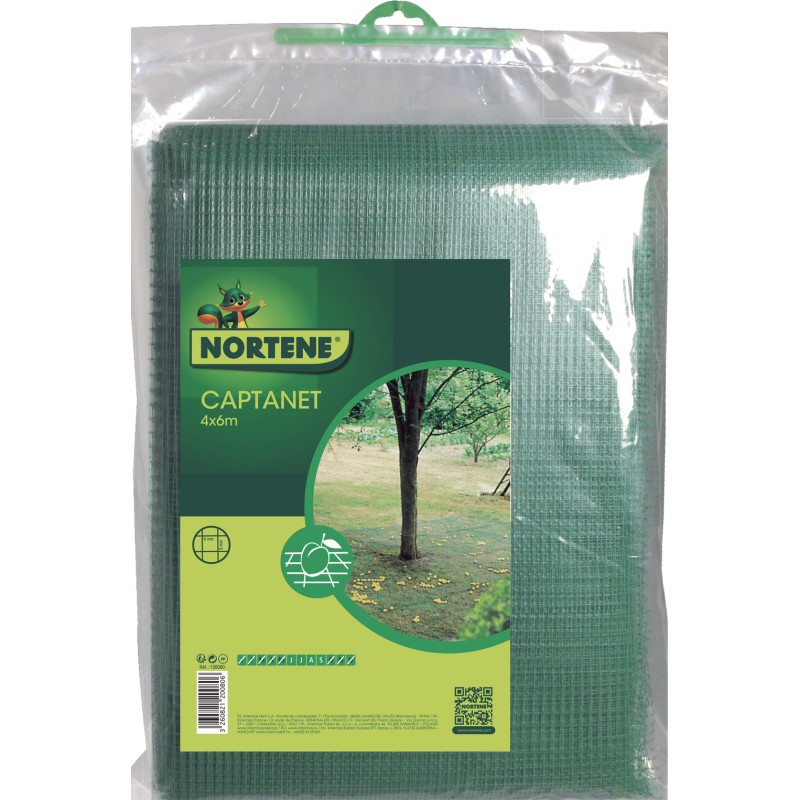 Filet de ramassage CAPTANET 4 x 6 m Noir Nortene