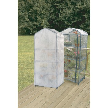 Serre balcon 4 tablettes et cover BALCONY 4 158  x 05 x 07 m Vert Nortene
