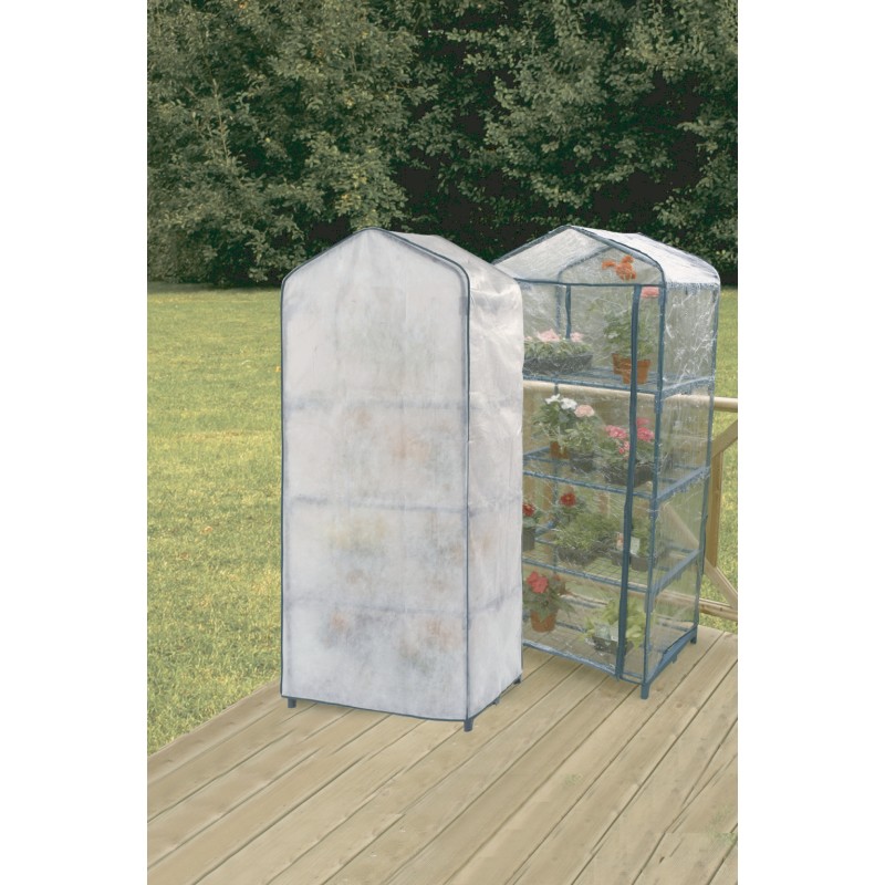 Serre balcon 4 tablettes et cover BALCONY 4 158  x 05 x 07 m Vert Nortene