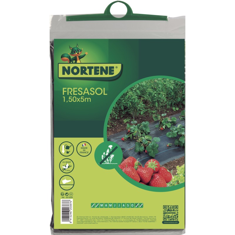 Paillage renforcé FRESASOL 100g 1,50 x 5 m Noir Nortene