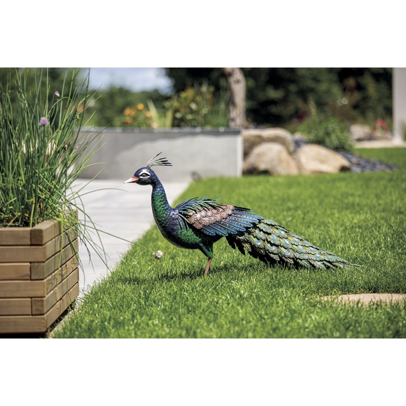 Paon décoratif stylisé PEACKY 0,28 x 0,94 x 0,52 m Nortene