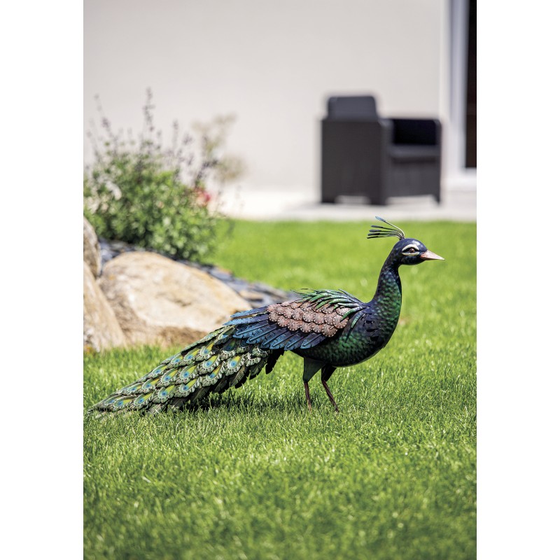 Paon décoratif stylisé PEACKY 0,28 x 0,94 x 0,52 m Nortene