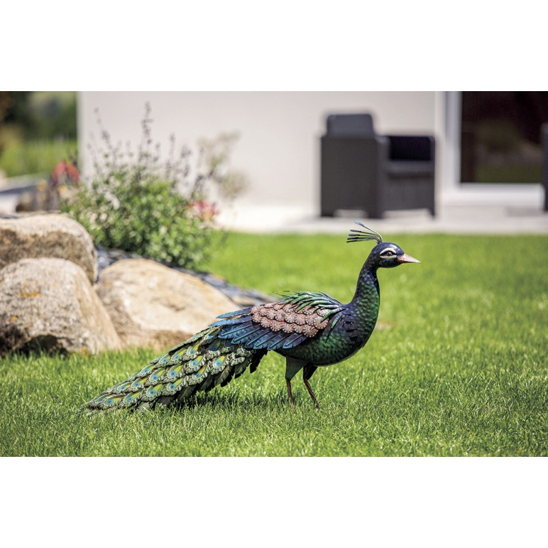 Paon décoratif stylisé PEACKY 0,28 x 0,94 x 0,52 m Nortene
