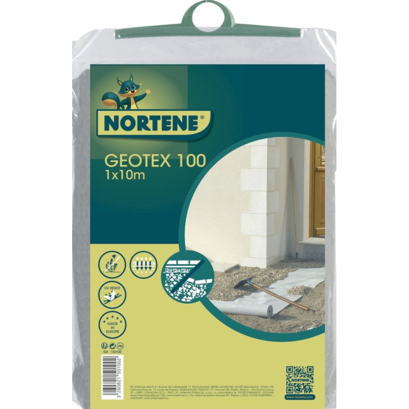 Feutre pour allées et terrasses GEOTEX 100 1 x 100 m Gris Nortene