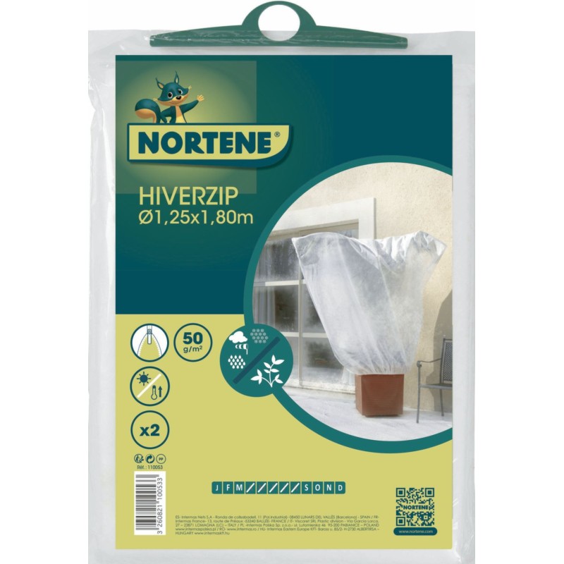 Housses dhivernage HIVERZIP 2 x 1,80 m Nortene