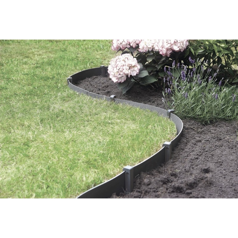 Bordure flexible ETIK BORDURA 0,15 x 10 m Gris Nortene