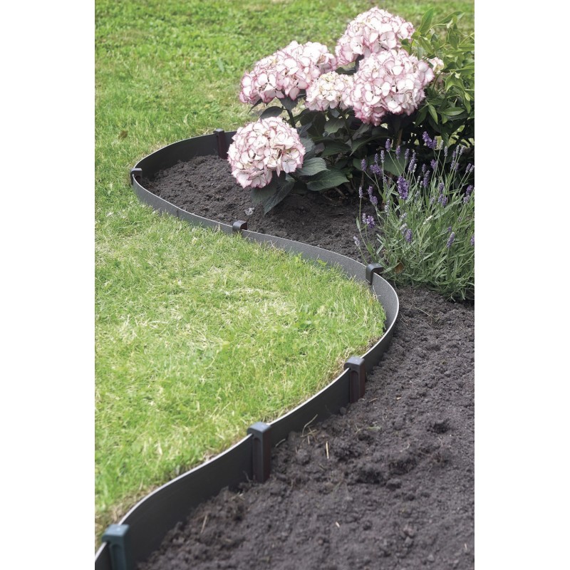 Bordure flexible ETIK BORDURA 0,15 x 10 m Gris Nortene