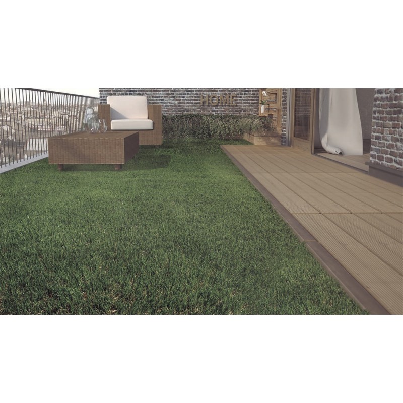 Gazon artificiel 30 mm GREEN ZURICH EVOLUTION 30 2 x 4 m Vert-Marron Nortene