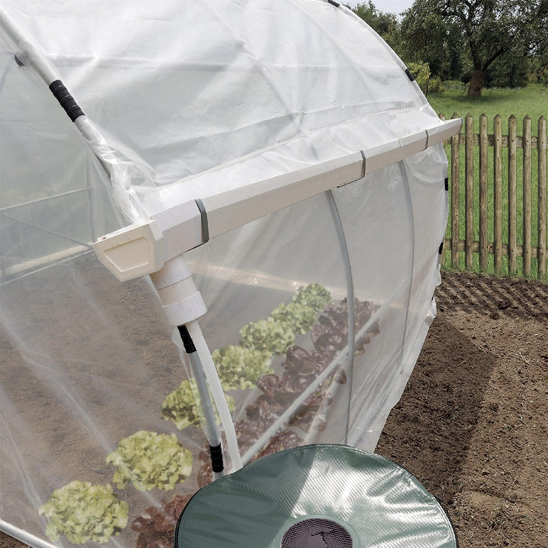 Serre de jardin avec gouttière latérale 3 x 3 x 2 m – Protection, récupération d’eau et culture durable