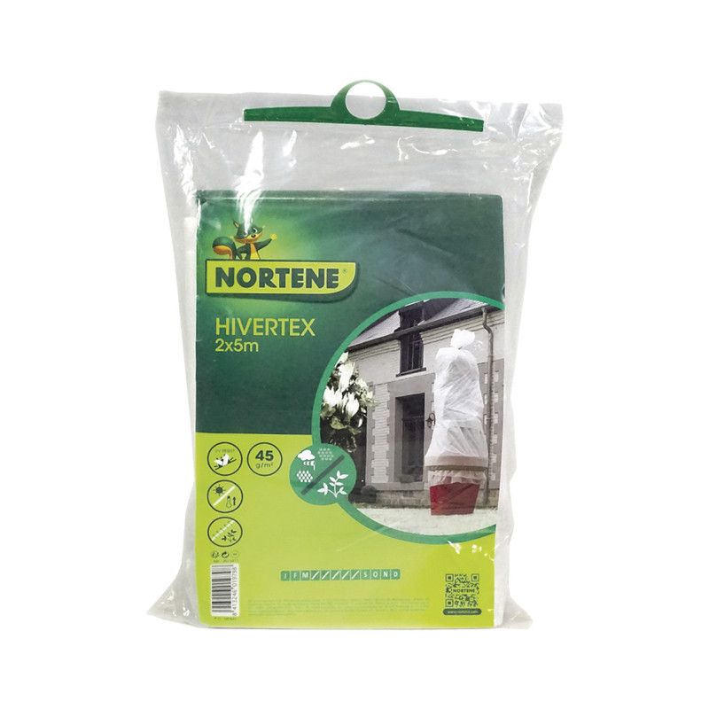 Voile d'hivernage HIVERTEX 2 x 5 m Blanc Nortene