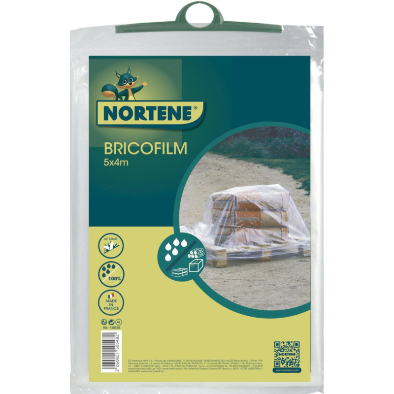 Feuille de protection bricolage BRICOFILM 5 x 4 m Nortene